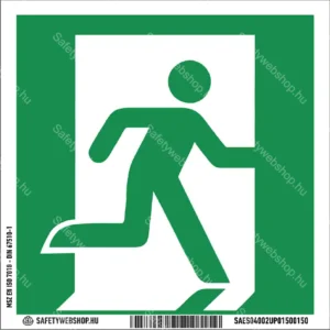 Vészkijárat (jobb) matrica / tábla (ISO 7010-E002 piktogram)
