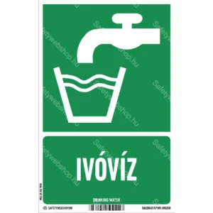 Ivóvíz matrica / tábla (ISO 7010-E015 piktogram + felirat)