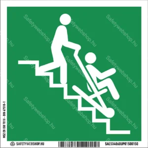 Kiürítési szék matrica / tábla (ISO 7010-E060 piktogram)