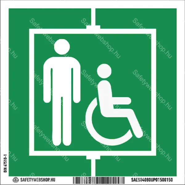 Menekülési felvonó matrica / tábla (piktogram)