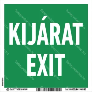 Kijárat – Exit matrica / tábla (felirat)