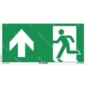 Menekülési út előre (bal) matrica / tábla (ISO 7010-E001 piktogram)