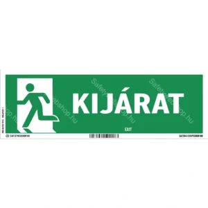 Kijárat matrica / tábla (ISO 7010-E001 piktogram + felirat)
