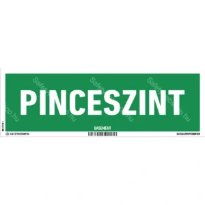 Pinceszint utánvilágító matrica / tábla (felirat)