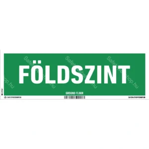 Földszint utánvilágító matrica / tábla (felirat)