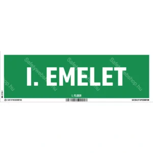 I. emelet utánvilágító matrica / tábla (felirat)