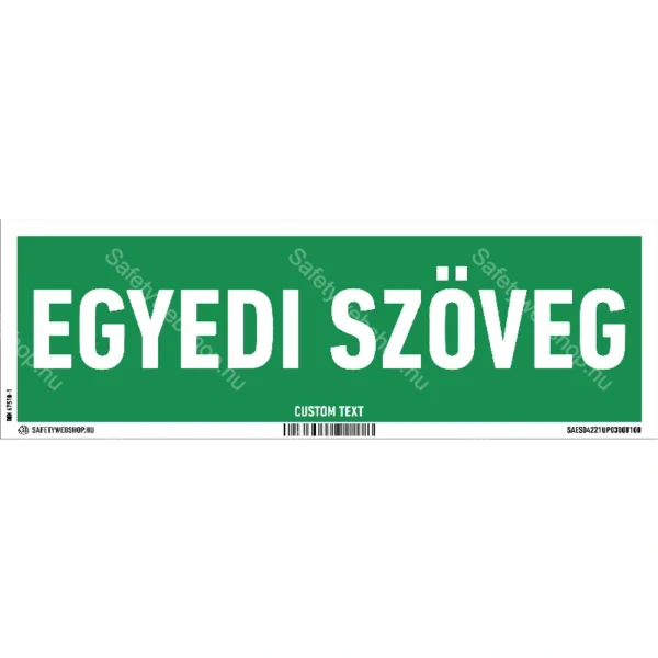 Egyedi emeletjelző utánvilágító matrica / tábla (felirat)
