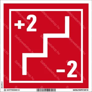 Lépcsőn elérhető szintek – füstmentes lépcsőház matrica / tábla