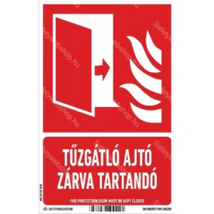 Tűzcsap matrica / tábla (ISO 7010-F007 piktogram + felirat)