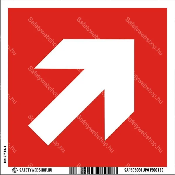 Iránynyíl 45 fok matrica / tábla ( piktogram)