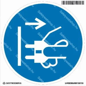 Húzza ki a hálózati csatlakozót! matrica (ISO 7010-M006 piktogram)