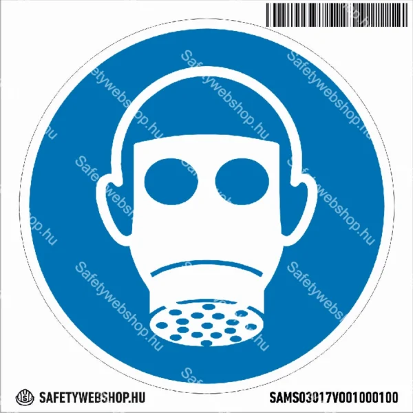 Légzésvédő használata kötelező! matrica (ISO 7010-M017 piktogram) - Image 4