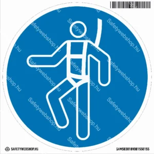 Testhevederzet használata kötelező! matrica (ISO 7010-M018 piktogram)