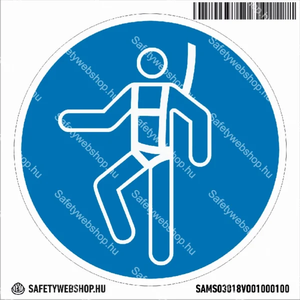 Testhevederzet használata kötelező! matrica (ISO 7010-M018 piktogram) - Image 4