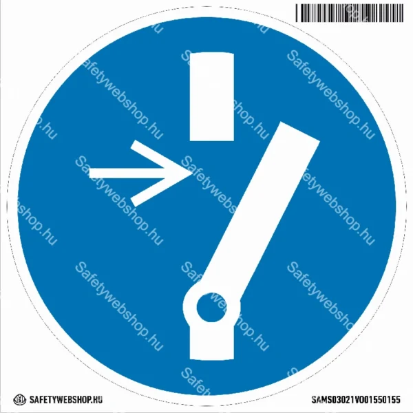 Karbantartás vagy javítás előtt kapcsolja ki a készüléket! matrica (ISO 7010-M021 piktogram)
