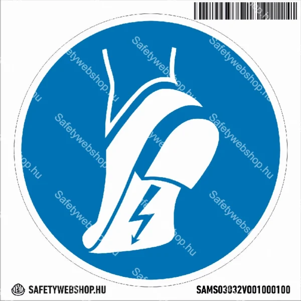 Vezetőtalpú cipő használata kötelező! matrica (ISO 7010-M032 piktogram) - Image 4