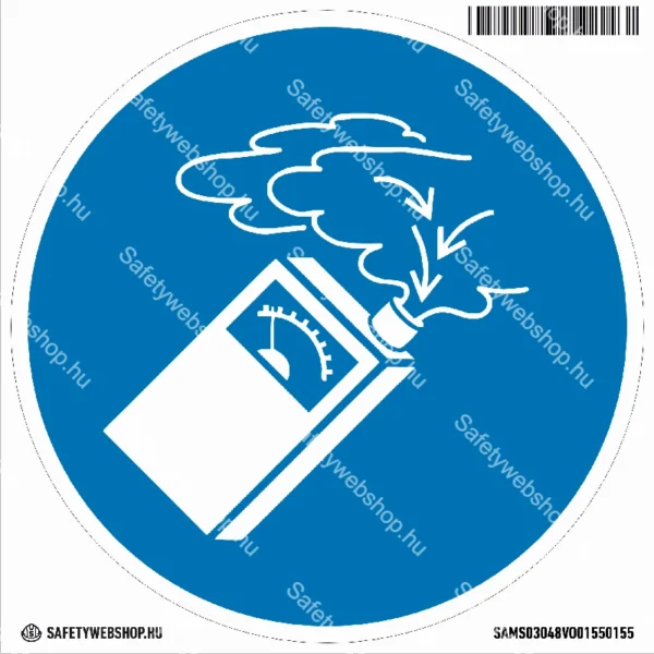 Használjon gázdetektort! matrica (ISO 7010-M048 piktogram)