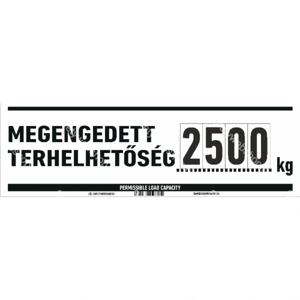 Megengedett terhelhetőség … kg matrica / tábla - Image 4