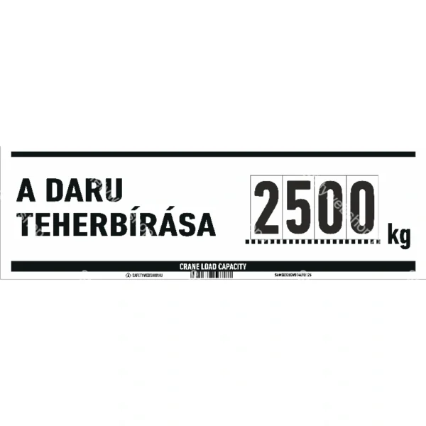 A daru teherbírása … kg matrica / tábla - Image 4