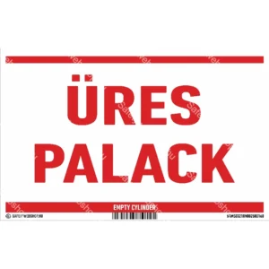 Üres palack matrica / tábla