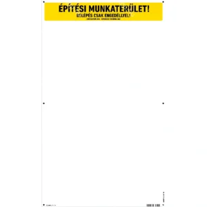 Építési munkaterület (összegző, ragasztható tábla)