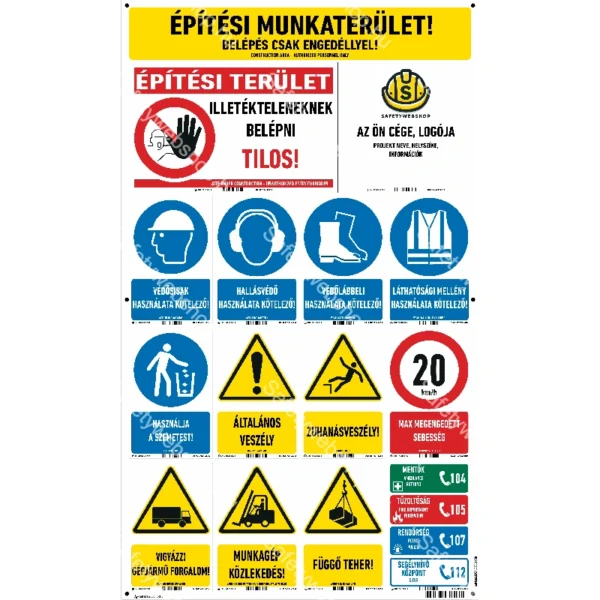 Építési munkaterület (összegző, ragasztható tábla) - Image 2