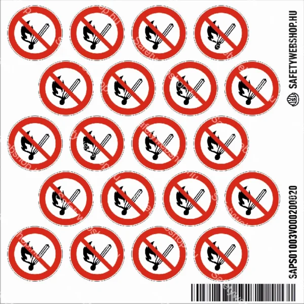 Nyílt láng használata tilos! matrica (ISO 7010-P003 piktogram) - Image 2