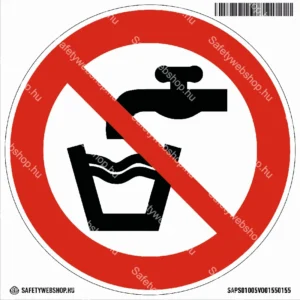 Nem ivóvíz! matrica (ISO 7010-P005 piktogram)