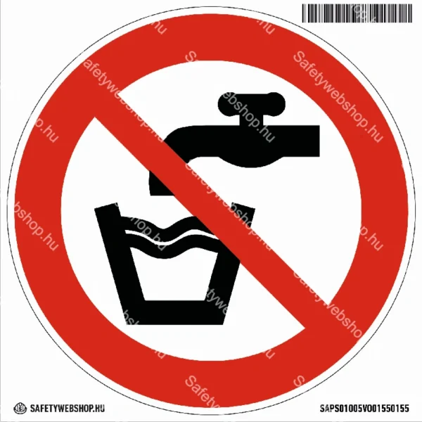Nem ivóvíz! matrica (ISO 7010-P005 piktogram)