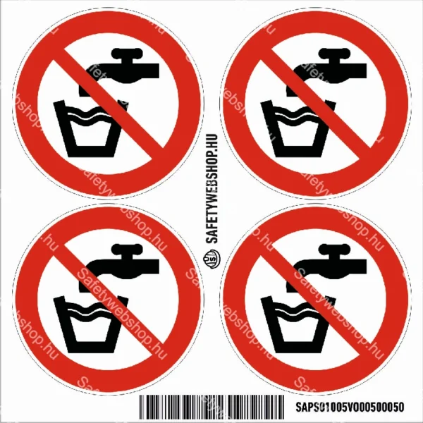 Nem ivóvíz! matrica (ISO 7010-P005 piktogram) - Image 3
