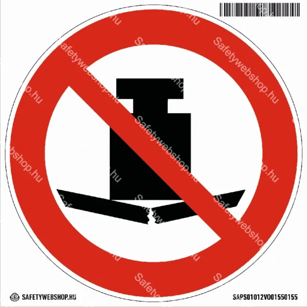 Nagy súllyal terhelni tilos! matrica (ISO 7010-P012 piktogram)