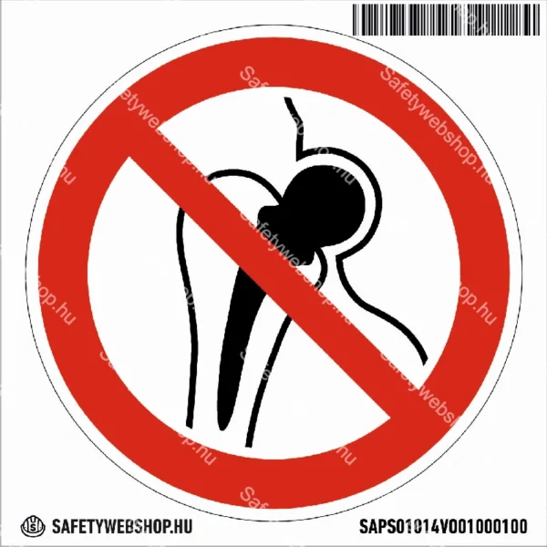 Fém implantátummal rendelkezőknek belépni tilos! matrica (ISO 7010-P014 piktogram) - Image 4