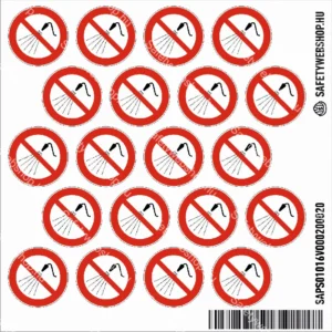 Vízzel locsolni tilos! matrica (ISO 7010-P016 piktogram)