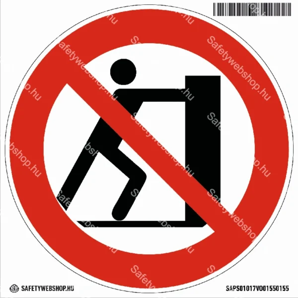Tolni tilos! matrica (ISO 7010-P017 piktogram)