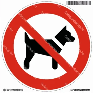 Kutyát bevinni tilos! matrica (ISO 7010-P021 piktogram)