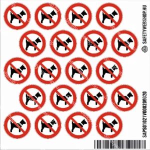 Kutyát bevinni tilos! matrica (ISO 7010-P021 piktogram)
