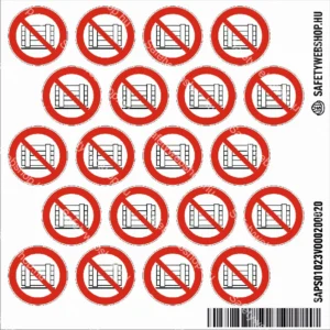 Eltorlaszolni tilos! matrica (ISO 7010-P023 piktogram)