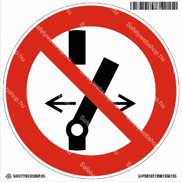 Kapcsolni tilos! matrica (ISO 7010-P031 piktogram)