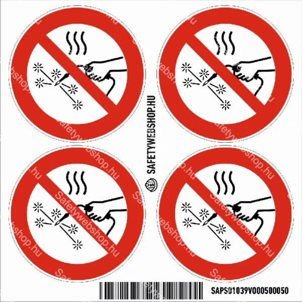 Tűzveszélyes munkák végzése tilos! matrica (ISO 7010-P039 piktogram) - Image 3