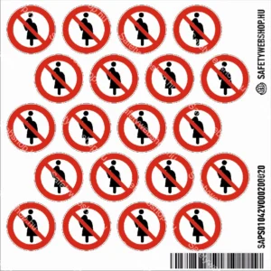 Várandós nőknek belépni tilos! matrica (ISO 7010-P042 piktogram)