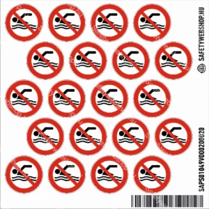 Úszni tilos! matrica (ISO 7010-P049 piktogram)