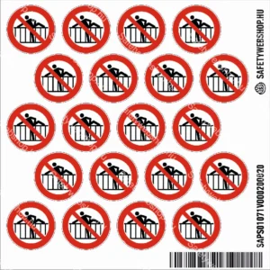 A korláton átlépni tilos! matrica (ISO 7010-P071 piktogram)