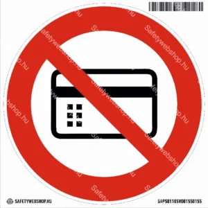 Mágneses vagy elektromos adathordozóval belépni tilos! matrica (piktogram)