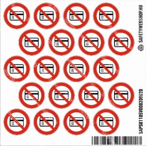 Mágneses vagy elektromos adathordozóval belépni tilos! matrica (piktogram)