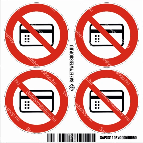 Mágneses vagy elektromos adathordozóval belépni tilos! matrica (piktogram) - Image 3
