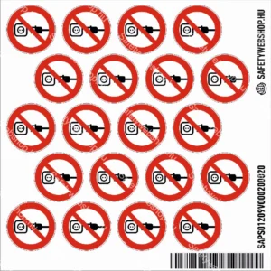 Vezetéknél fogva kihúzni tilos! matrica (piktogram)