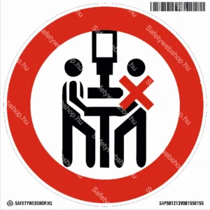 A présgépet csak egy személy kezelheti! matrica (piktogram)
