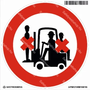 Személyt szállítani tilos! matrica (piktogram)