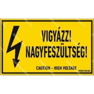 Vigyázz! Nagyfeszültség! matrica / tábla