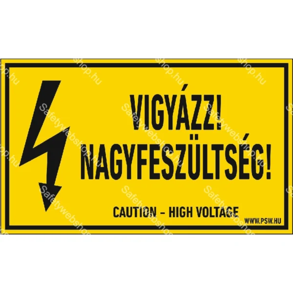 Vigyázz! Nagyfeszültség! matrica / tábla